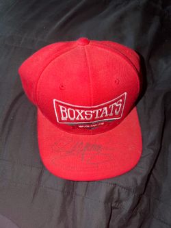 Boxstats Hat Signed By Manny Pacquiao