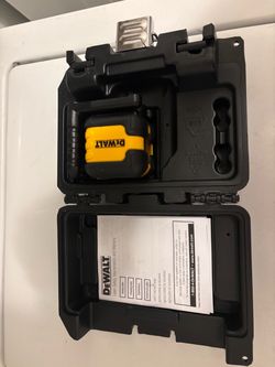 DEWALT DW08802 Self-Leveling Cross-Line Laser Level, Water-Resistant red line