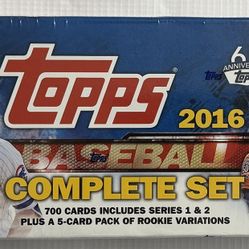 2016 Topps Baseball retail factory set SEALED. w/ 5-pack rookie variations Seager, Schwarber, Sano