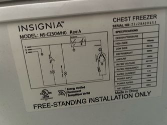 5 cubic ft deep freezer