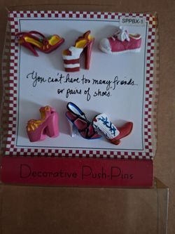 Vintage decorative shoe push-pins collectible