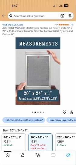 Reusable air furnace filter
