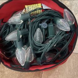 Christmas Lights White Outdoor Indoor C9 Bulb Faceted 50 Bulbs🎅🏼🎄💡 🎅🏼🎄💡