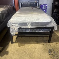 New Twin Bed With Mattress For $199