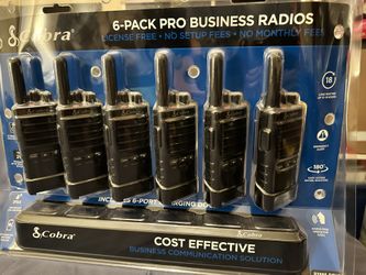 Cobra 6 Pack Of Business Radios Walkie Talkies