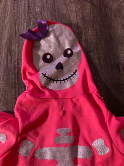 Dog Pink Skeleton Halloween Costume Hoodie