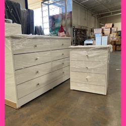 Dresser set / Eight drawers dresser and nightstand