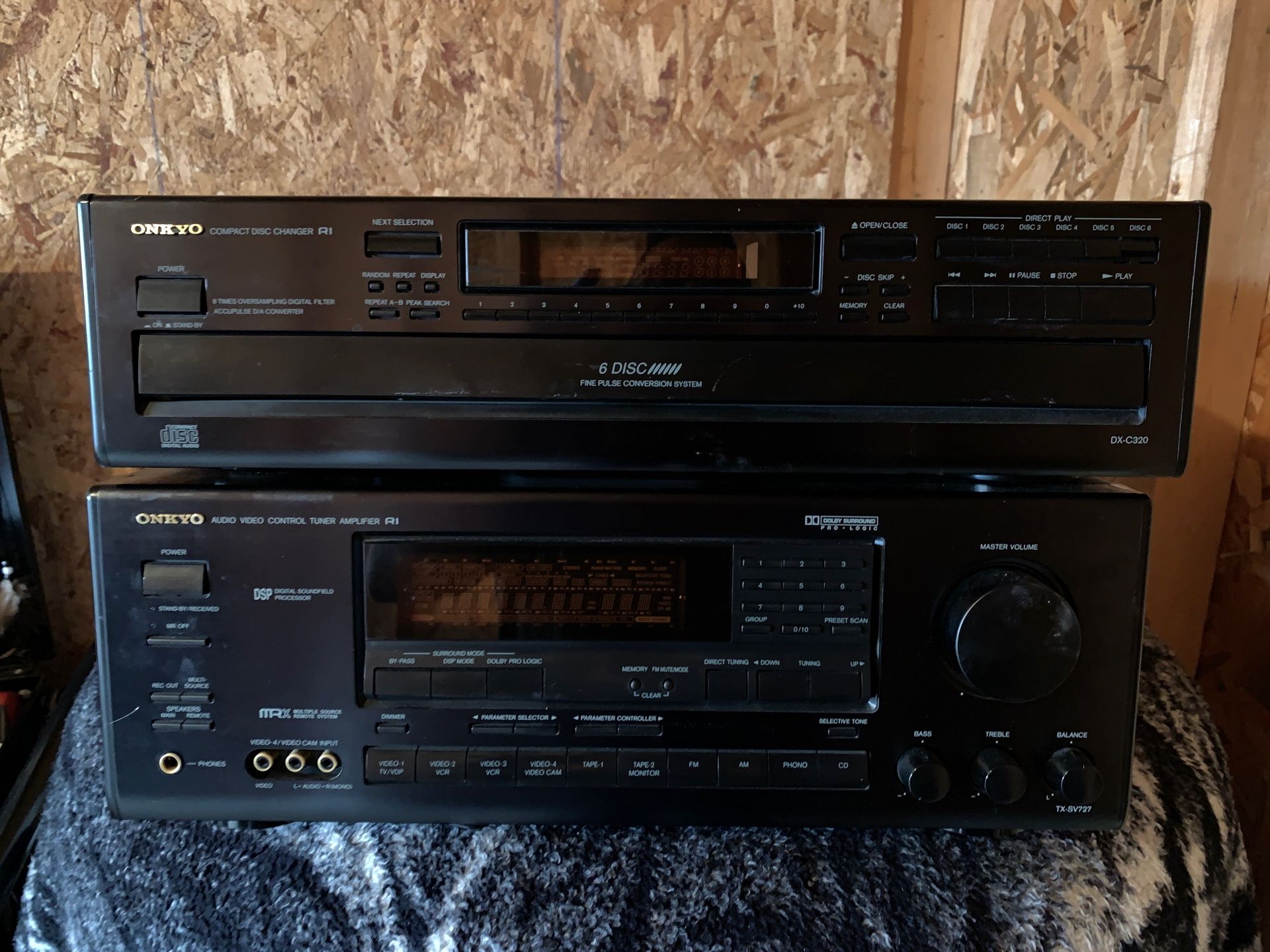 Receiver and six CD player