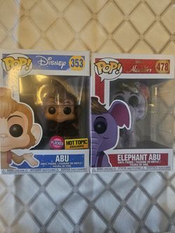 Disney Aladdin Abu And Elephant Abu Funko Pops