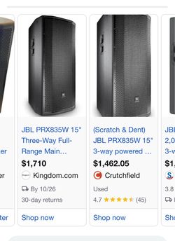 JBL PRX835W 15" Three-Way Powered Speaker