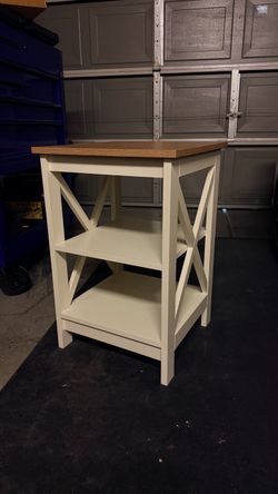 Modern Farmhouse Side Table / End Table - 3 Tier
