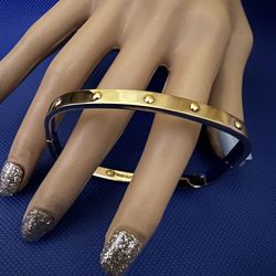 📐18K Gold/ Stainless Steel Square Style Bracelet 