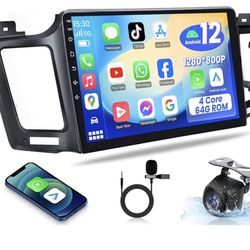 4Core+64G ROM Car Radio for Toyota RAV4 2013-2018: Wireless Carplay&Android Auto for RAV4 Stereo Upgrade with 10.2 Inch 1280 * 800 Touch Screen 5G WiF