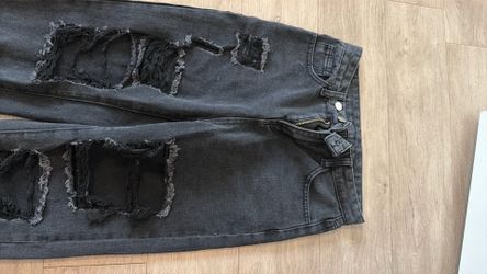 Black torn jeans