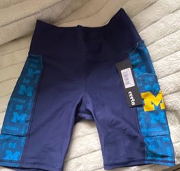 Michigan Wolverines Biker Shorts New with Tags