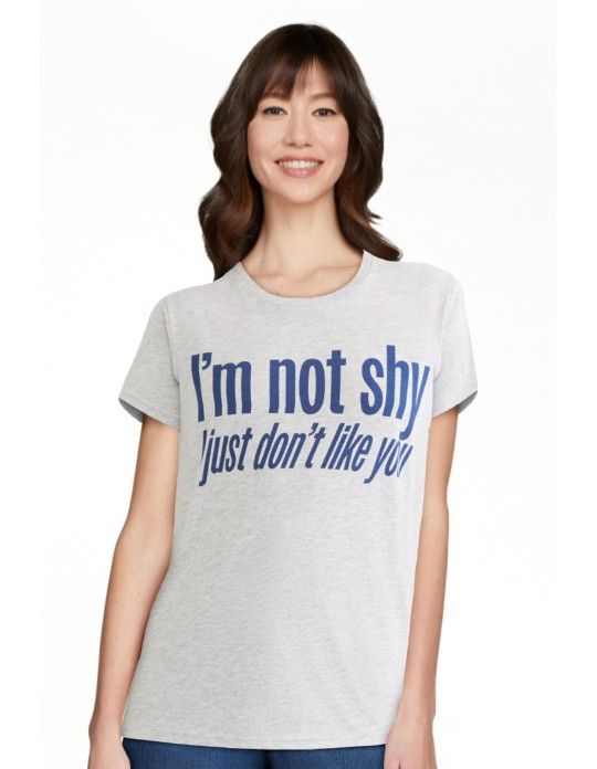 Fun Heather Grey Graphic Print T Shirt
