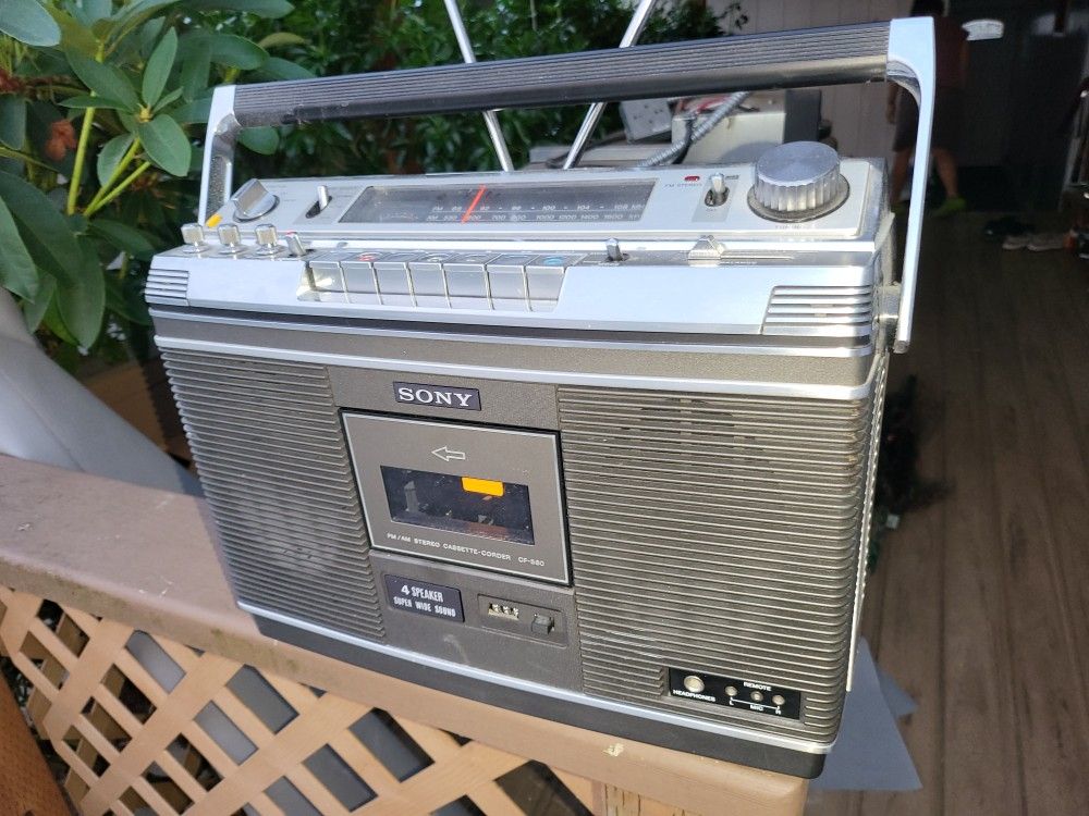 Sony Stereo Cassette System Boombox Vintage