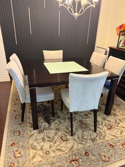 Dining table and chairs