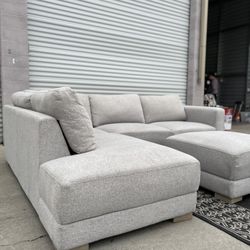 Drayden Sectional  Couch w/ Ottoman 🚚 Delivery Available ✅