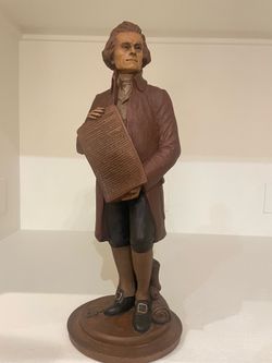 Thomas Jefferson 19”  Resin Statue by Artist Thomas F. Clark $175