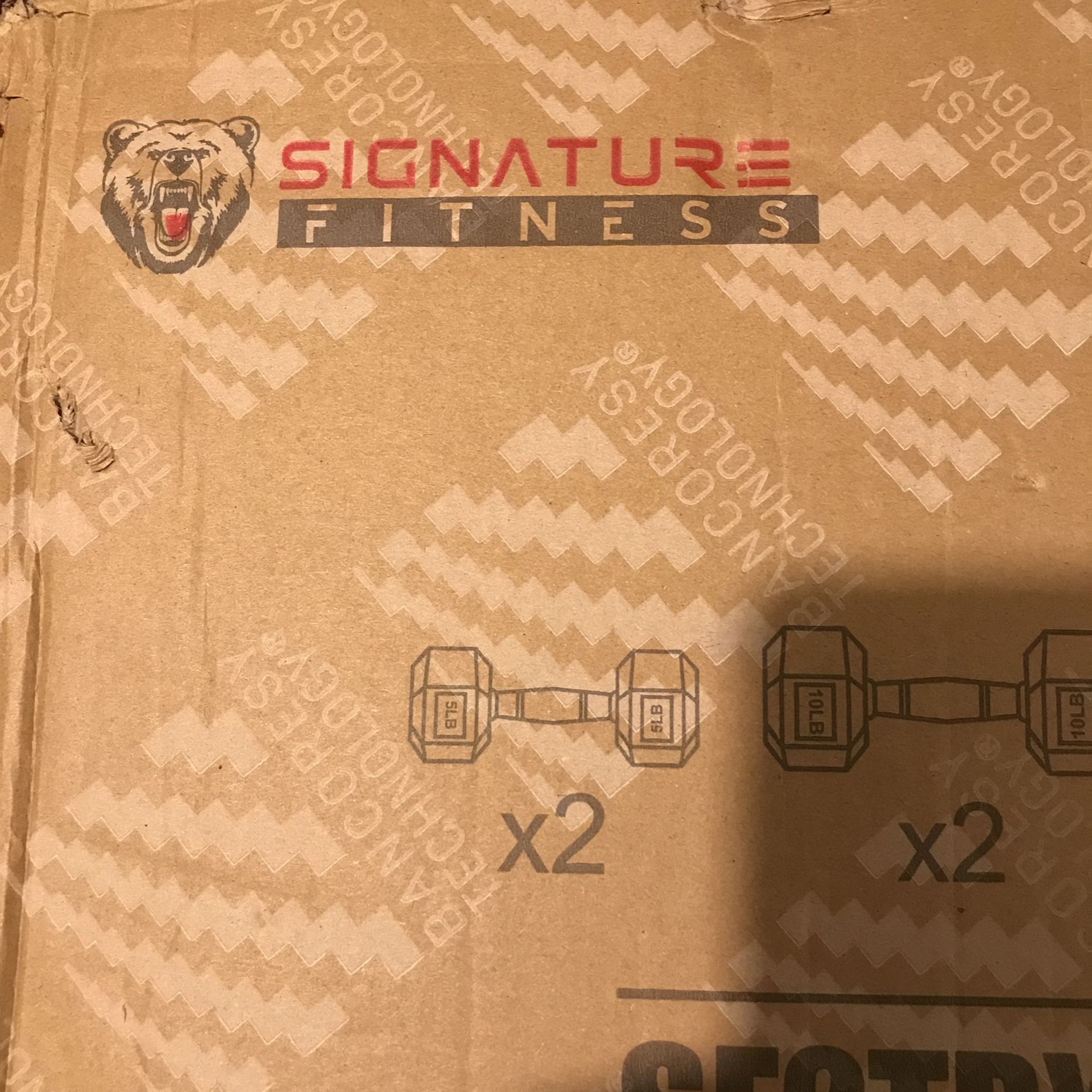 Signature Fitness 100 Lbs Dumbbell Set Brand New 