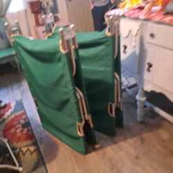 TWO CAMPING COTS