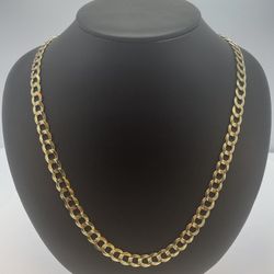 10K GOLD CUBAN CHAIN. NEW.