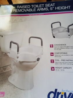 Raised TOILET SEAT with Handles