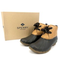 Sperry Womens Duck Boots Saltwater 2 Tan Brown Leather Size 12 New In Box