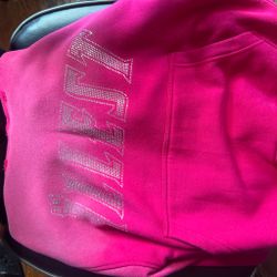 illest pink rhinestone hoodie