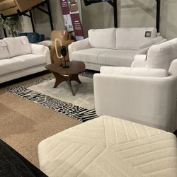 New 3 piece Sofa loveseat and chair by Serta.