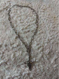 western necklace-silver toned