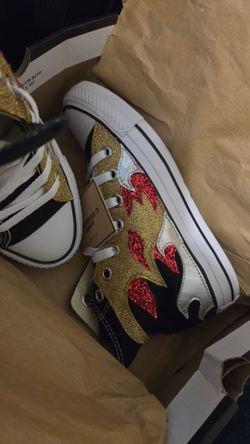 *NEW* Converse Chuck Taylor All Star Glitter Flame