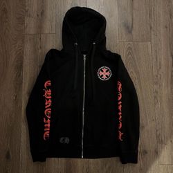 Chrome Black Black n Red Zip Up