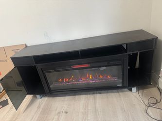 Entertainment Center With Fireplace and Heater