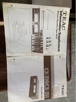 TEAC CX310/CX311  Tape Deck