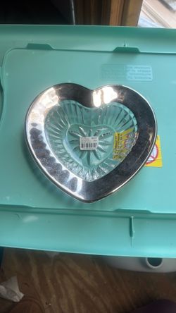 Heart glass bowl