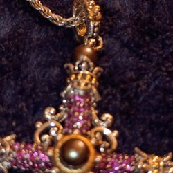 Sterling Silver And 18k Gold Cross & Chain B.Bixby Make Offer! 