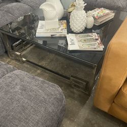 Black Glass Top Coffee Table Delivery Available 