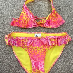 H&M Girl Bikini Swimsuit Set Size 8/10T  Summer 