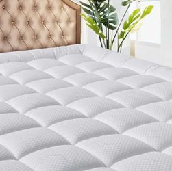 New Twin XL Mattress Pad - Cooling Breathable Mattress Topper, Quilted Fitted Mattress Protector, Pillow Top Mattress Cover with 8-21" Deep Pocket, So