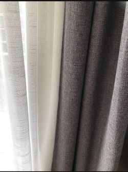 Blackout Curtains/ Window Panels (Gray and White Set)