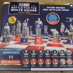 2020 Battle For The White House Chess Set