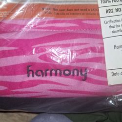 Harmony Booster Car Seat Cover Pink Zebra