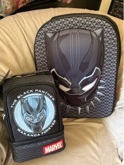 Disney marvel black panther set backpack and lunch box