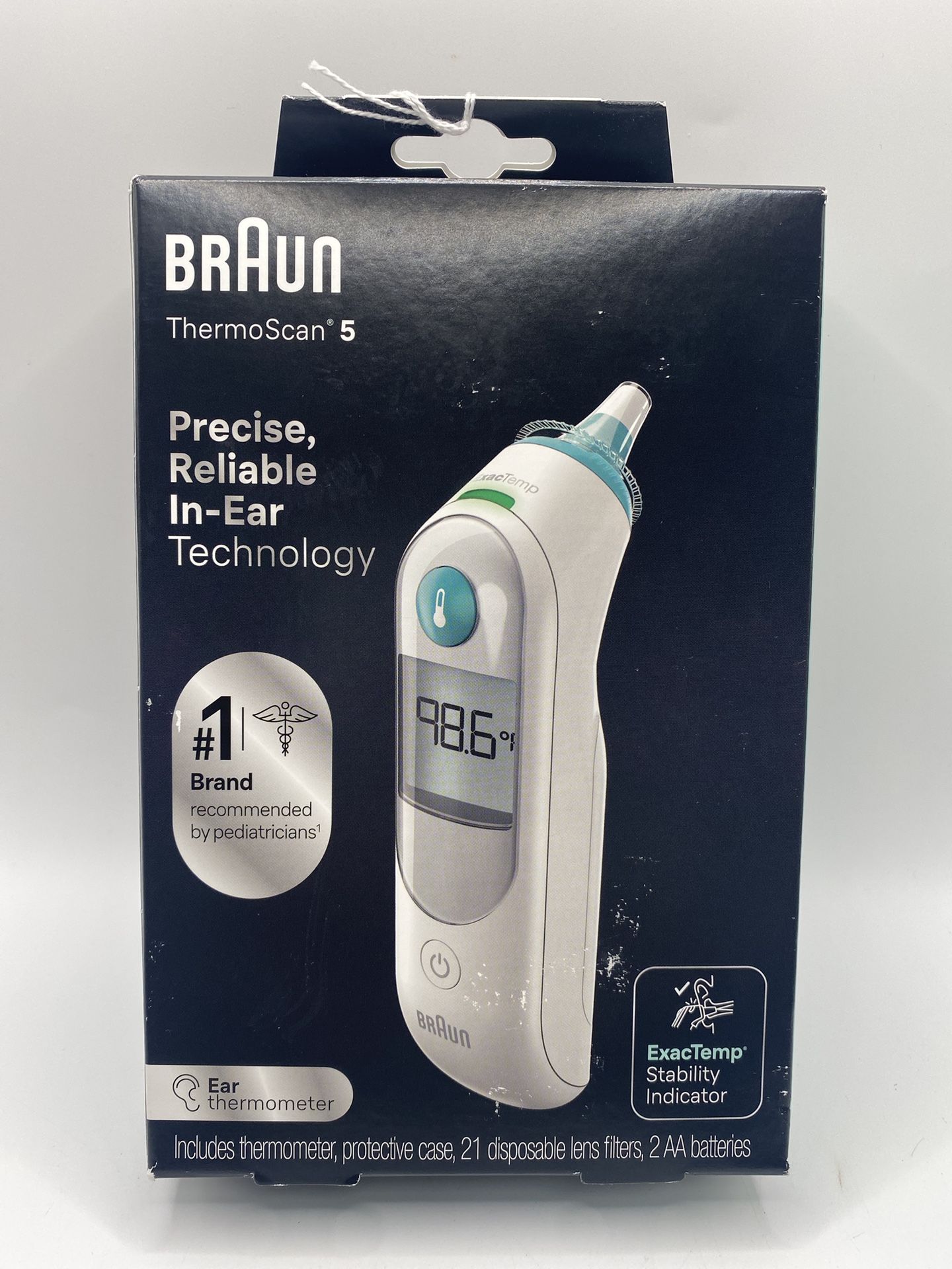 Ear Thermometer w/ ExacTemp Stability Indicator- NIB Braun IRT6500 ThermoScan 5