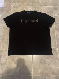 John Varvatos Men’s Black & Gray “Freedom” Graphic T-Shirt SZ XL