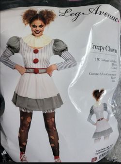 Leg Avenue Creepy Clown Halloween Costume
