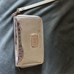 Rose Gold Michael Kors Phone Clutch