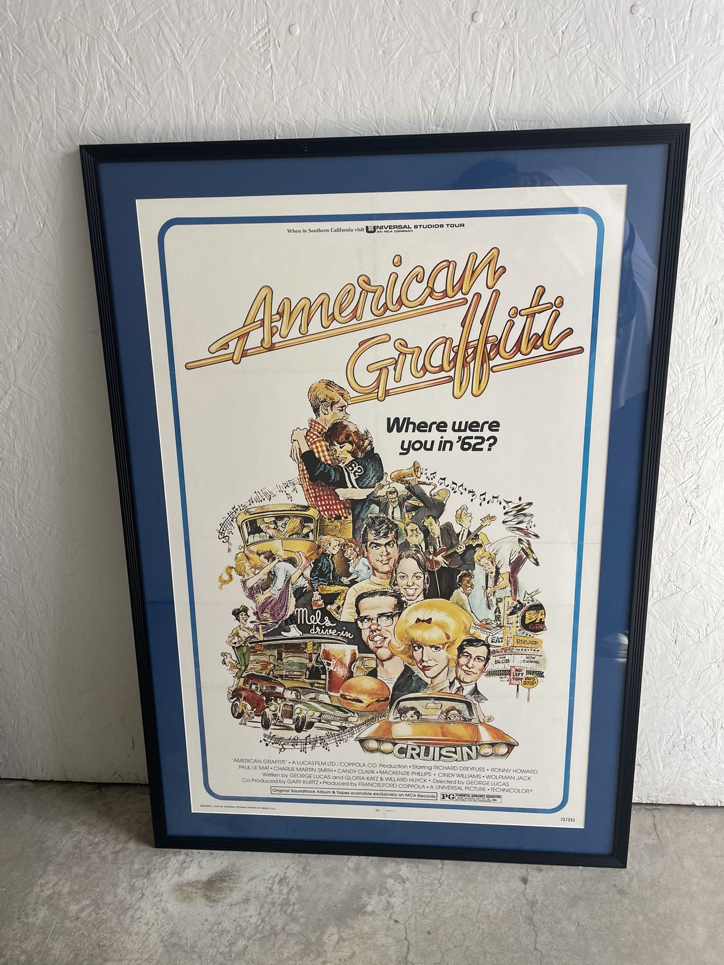 Vintage Hand Numbered American Graffiti Movie Poster